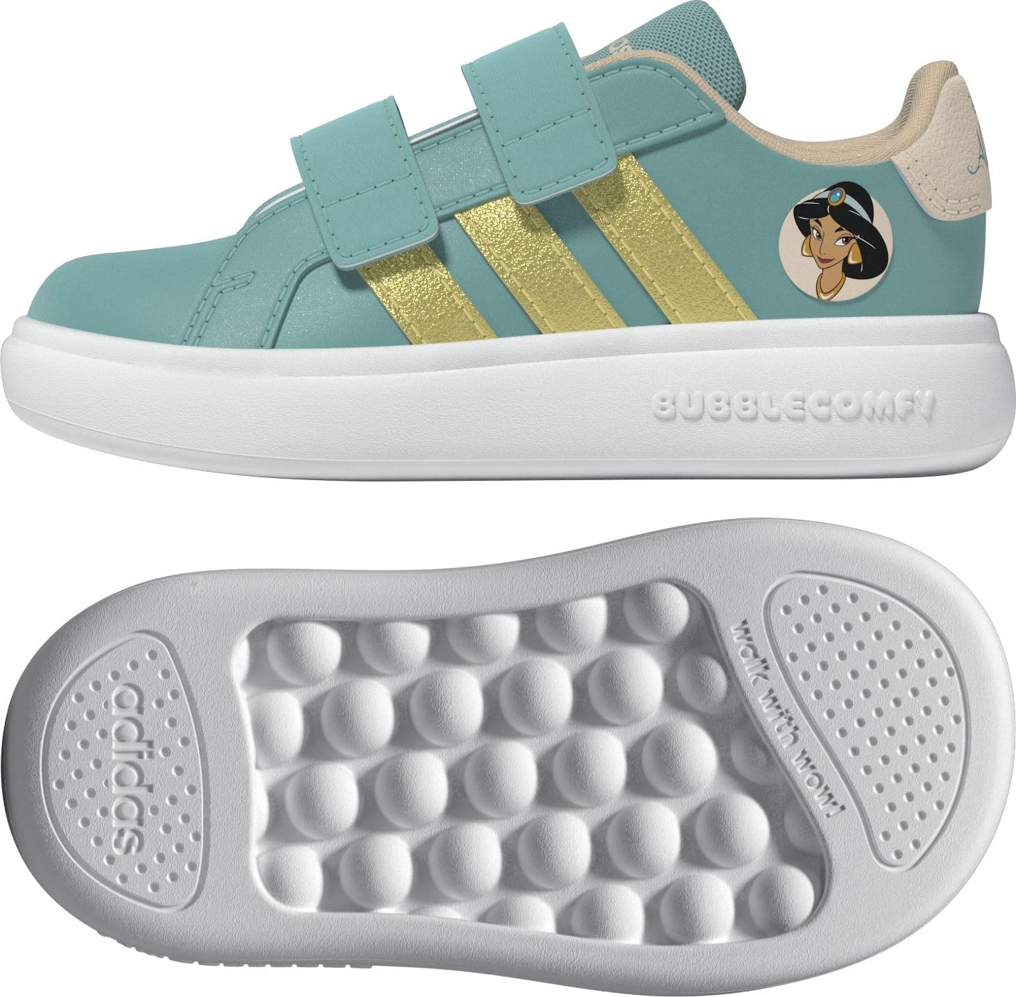 image:imageadidas UnisexBaby Grand Court 30 Hook amp LoopMint TonGold MetallicWonder QuartzAladin