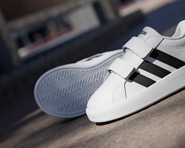 image:imageadidas UnisexBaby Grand Court 30 Hook amp LoopWhiteBlackWhite