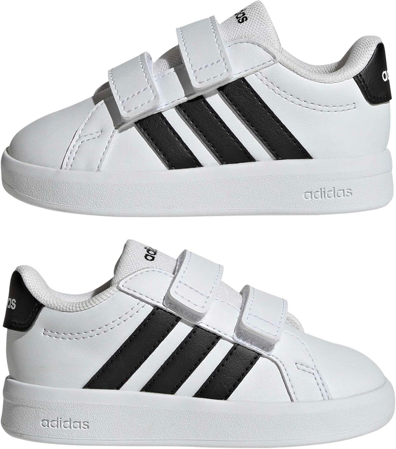 image:imageadidas UnisexBaby Grand Court 30 Hook amp LoopWhiteBlackWhite