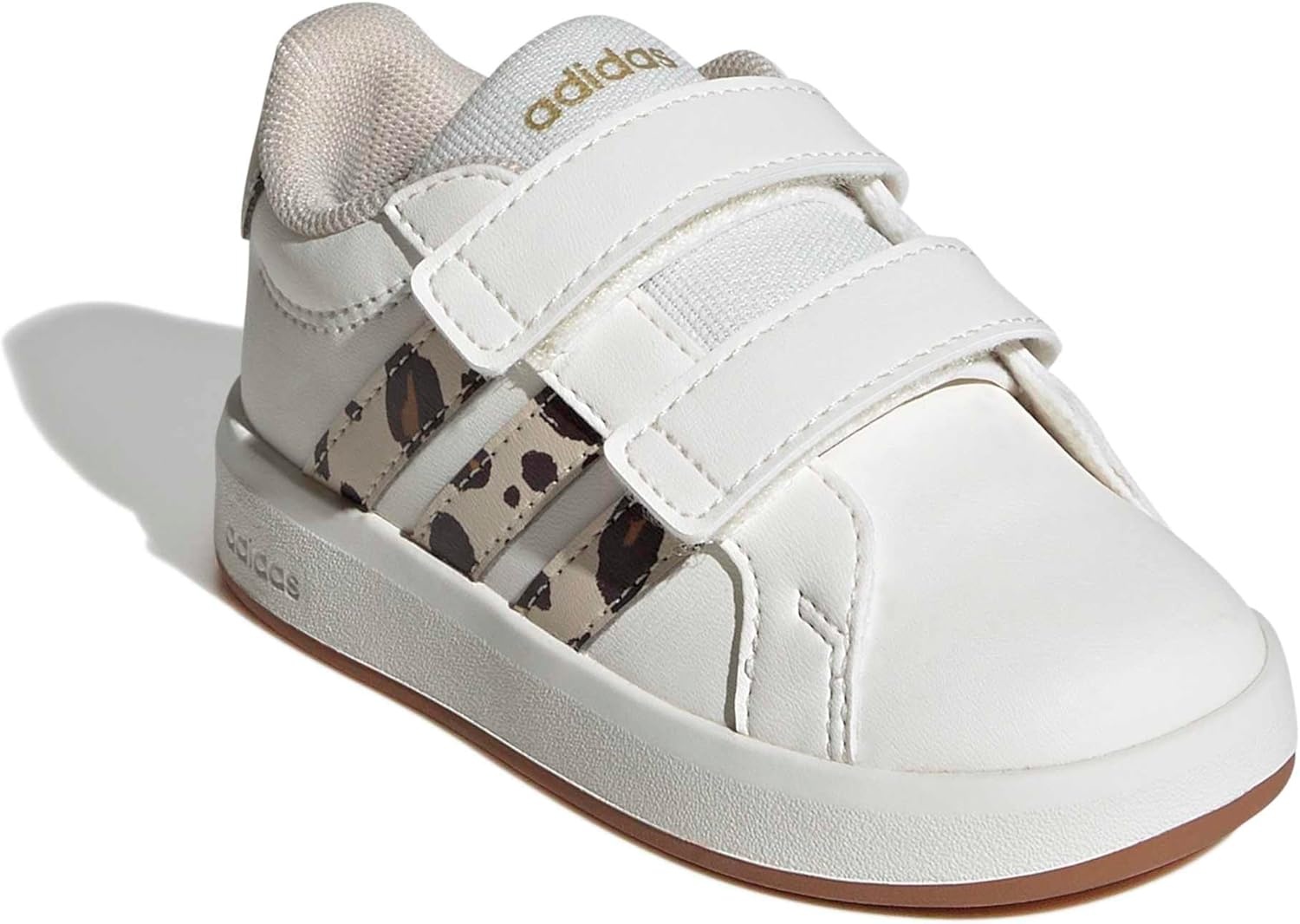 image:imageadidas UnisexBaby Grand Court 30 Hook amp LoopWhiteCrystal LinenAurora Coffee
