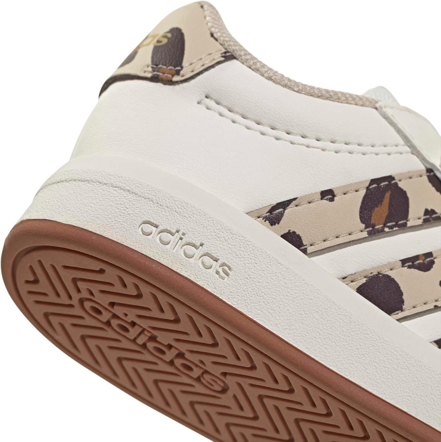 image:imageadidas UnisexBaby Grand Court 30 Hook amp LoopWhiteCrystal LinenAurora Coffee