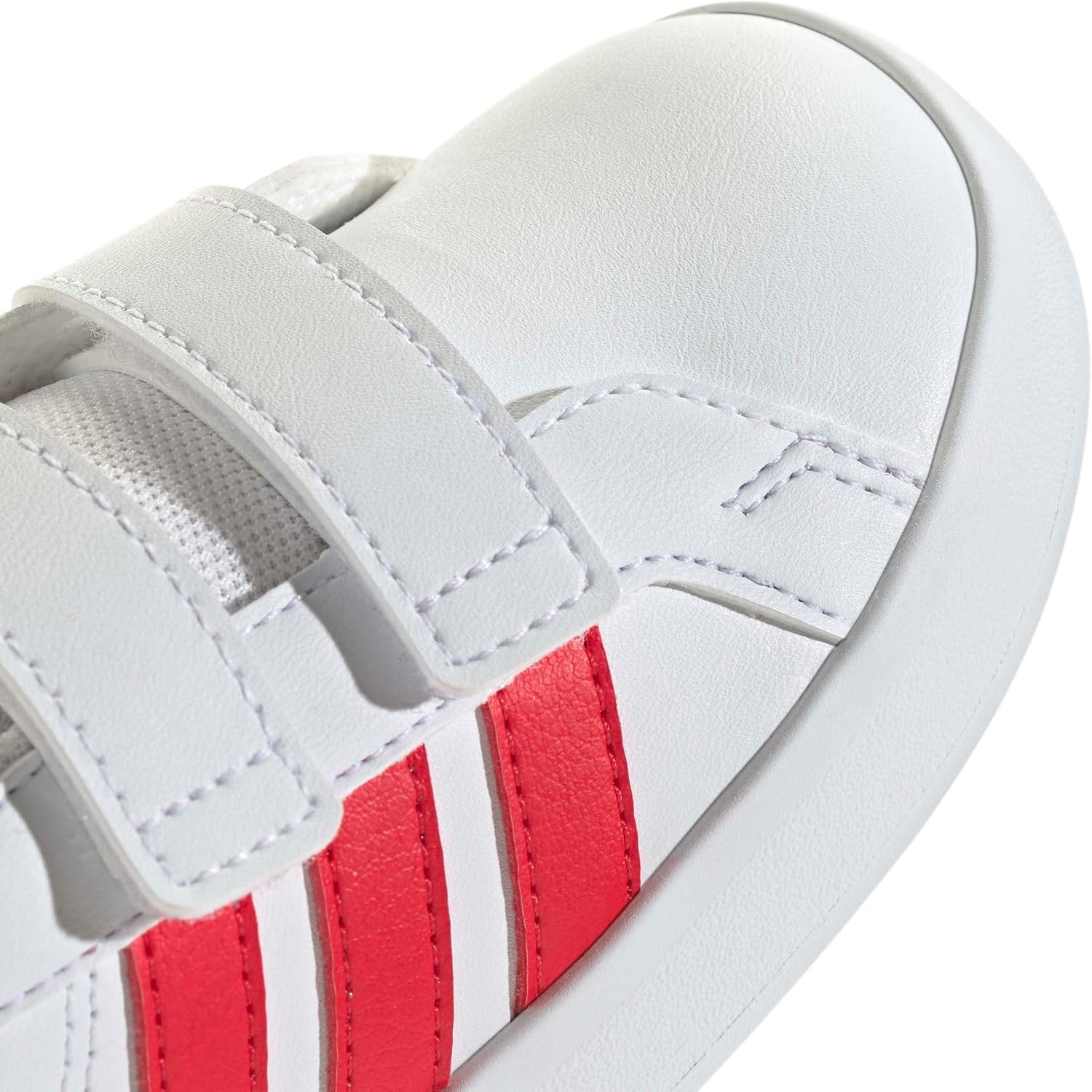 image:imageadidas UnisexBaby Grand Court 30 Hook amp LoopWhitePure RubyPure Ruby