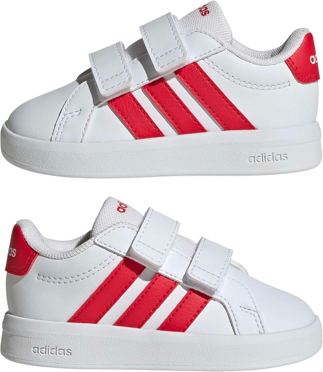 image:imageadidas UnisexBaby Grand Court 30 Hook amp LoopWhitePure RubyPure Ruby