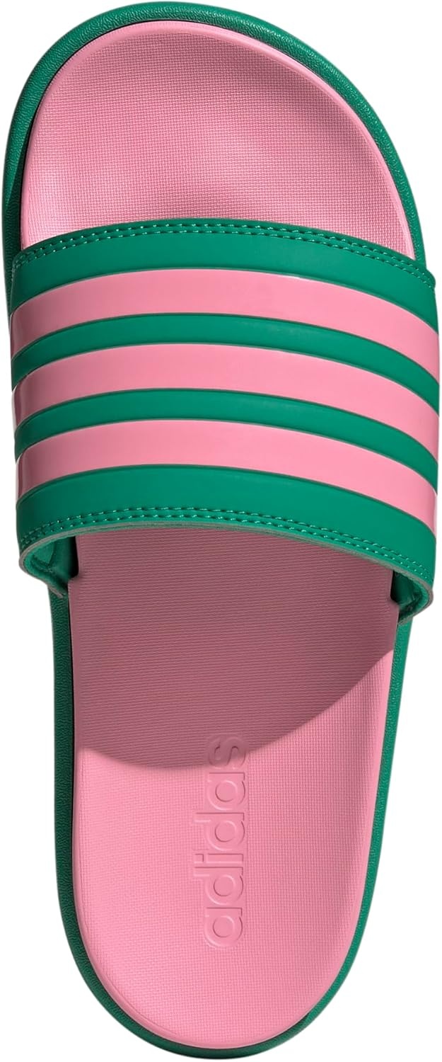 image:imageadidas Womens Adilette Platform Slide SandalsCourt GreenBliss PinkBliss Pink