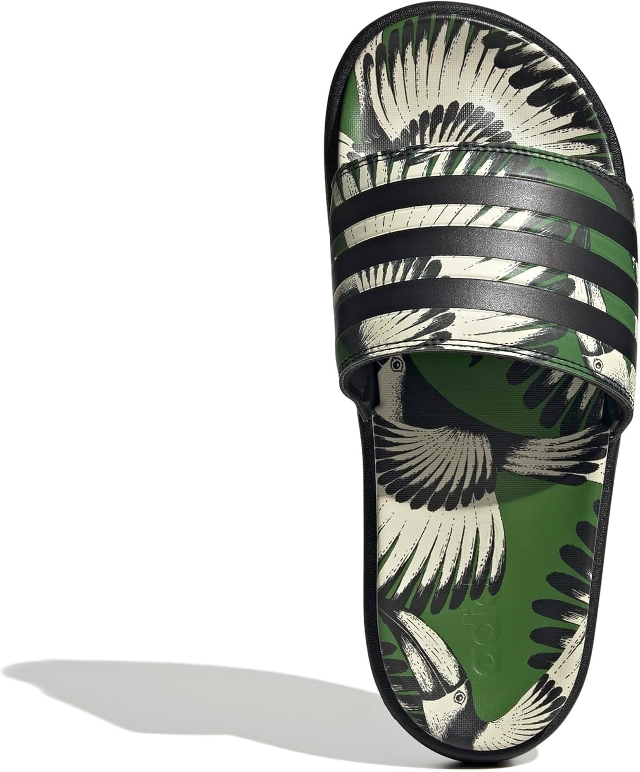 image:imageadidas Womens Adilette Platform Slide SandalsCrew GreenBlackBlack