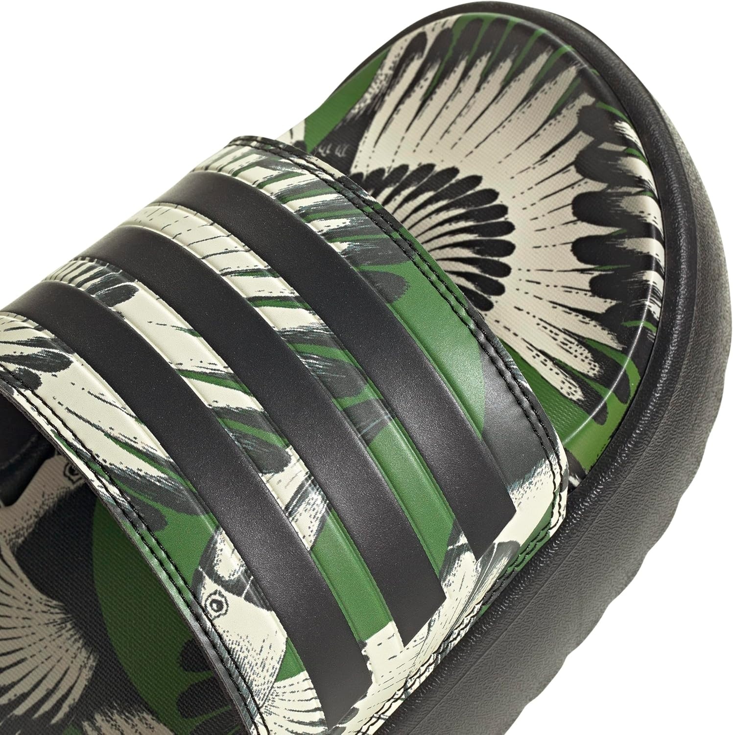 image:imageadidas Womens Adilette Platform Slide SandalsCrew GreenBlackBlack