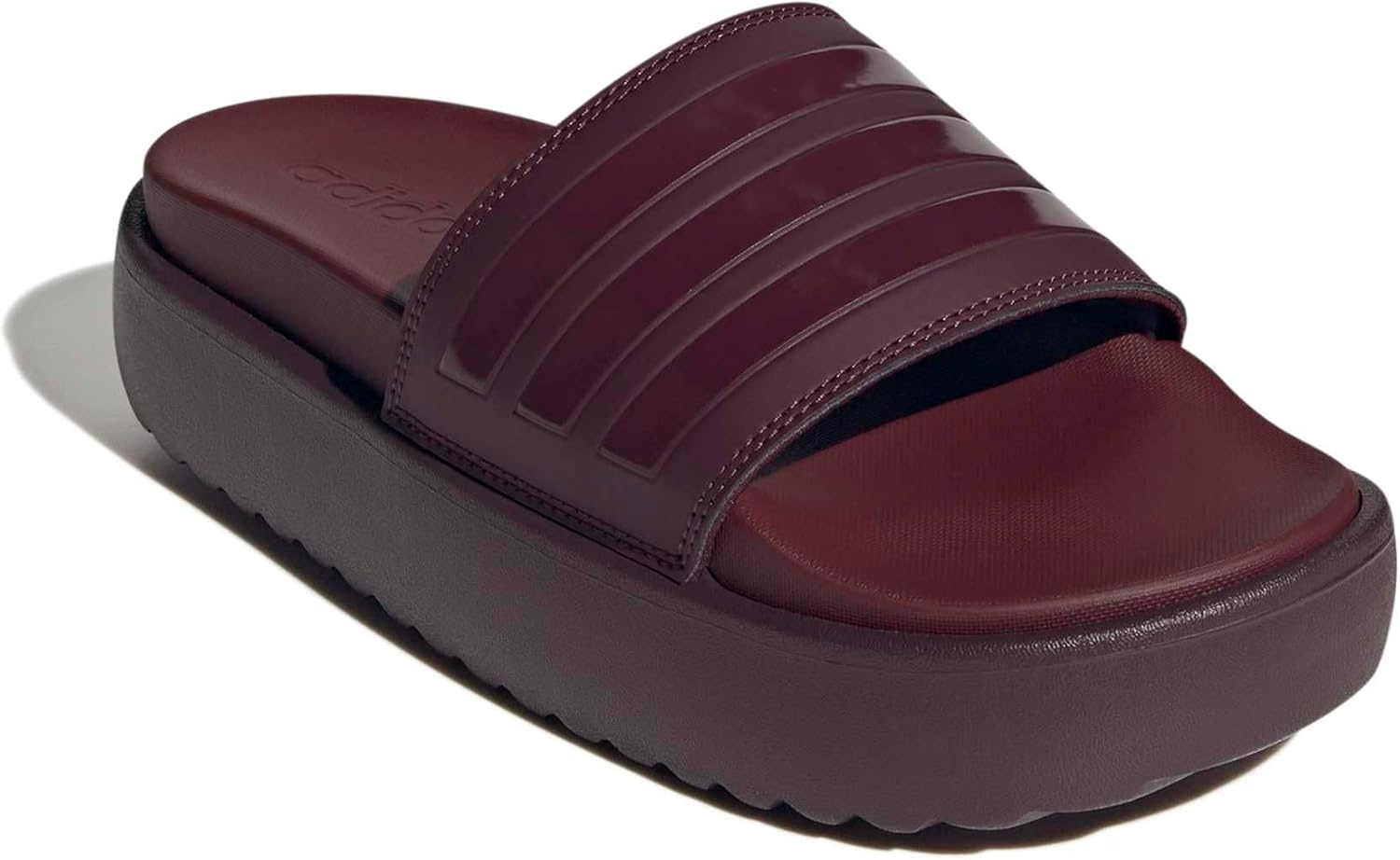 image:imageadidas Womens Adilette Platform Slide SandalsMaroonMaroonShadow Red