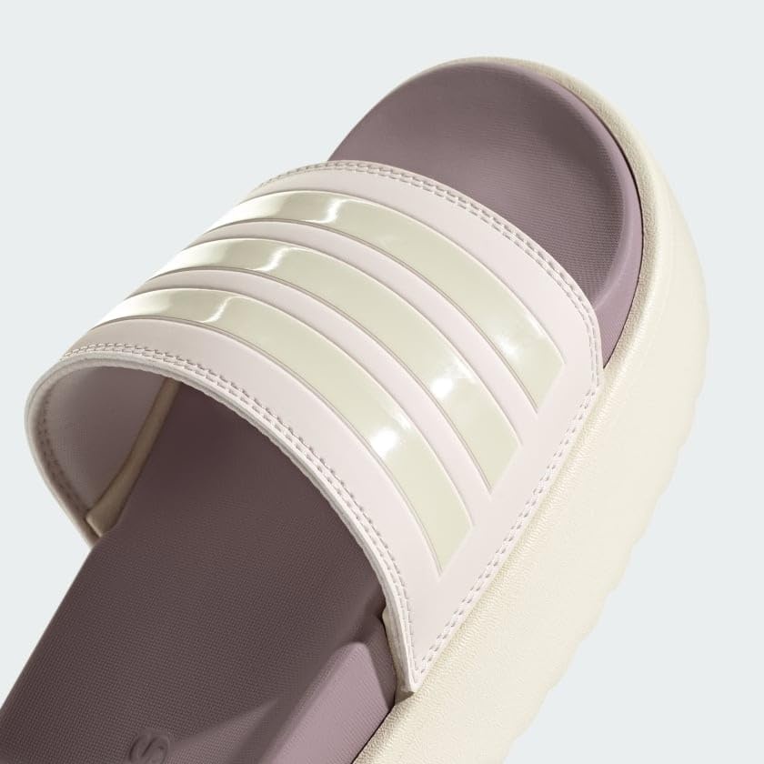 image:imageadidas Womens Adilette Platform Slide SandalsPutty MauveWonder WhitePreloved Fi