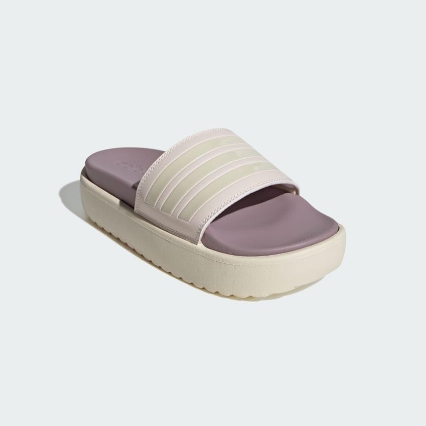image:imageadidas Womens Adilette Platform Slide SandalsPutty MauveWonder WhitePreloved Fi