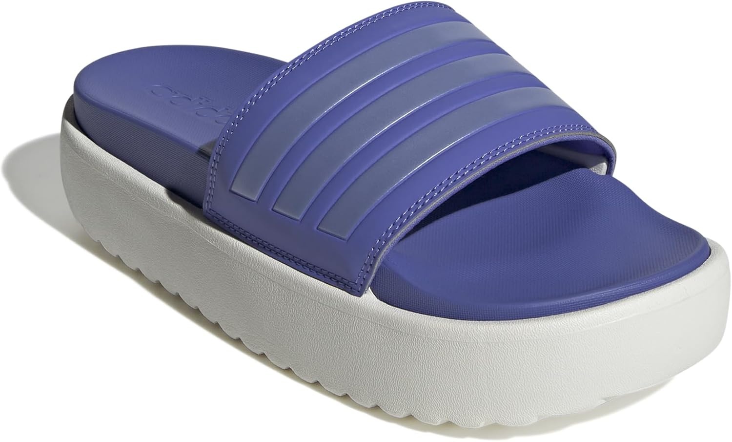 image:imageadidas Womens Adilette Platform Slide SandalsSemi Cobalt BlueBlue Spark MetWhite