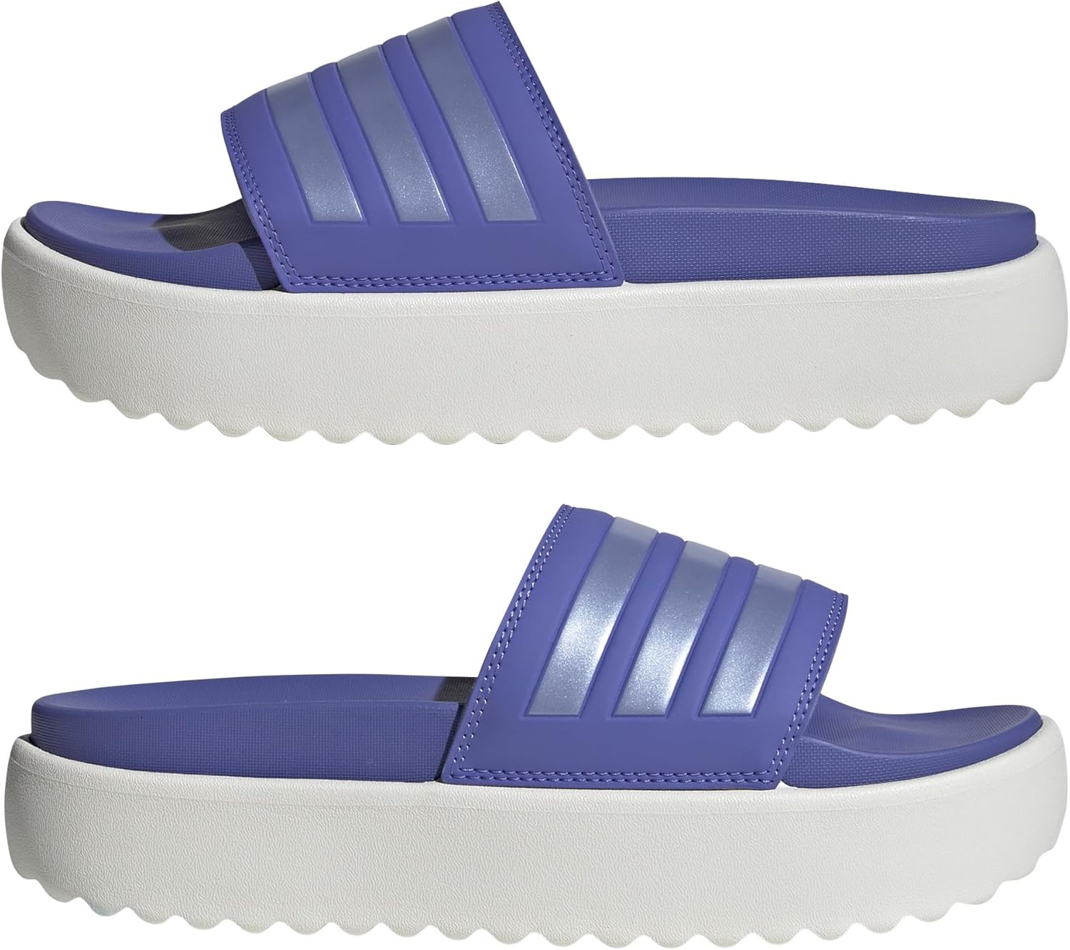 image:imageadidas Womens Adilette Platform Slide SandalsSemi Cobalt BlueBlue Spark MetWhite