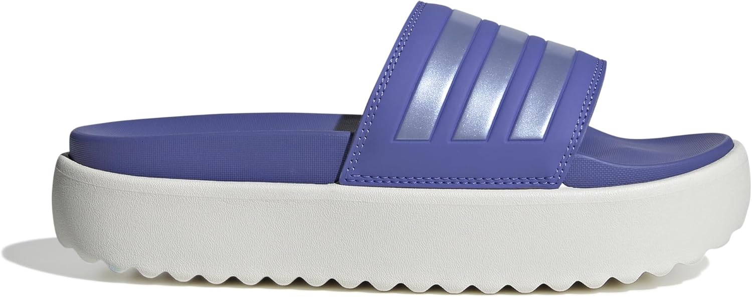image:imageadidas Womens Adilette Platform Slide SandalsSemi Cobalt BlueBlue Spark MetWhite