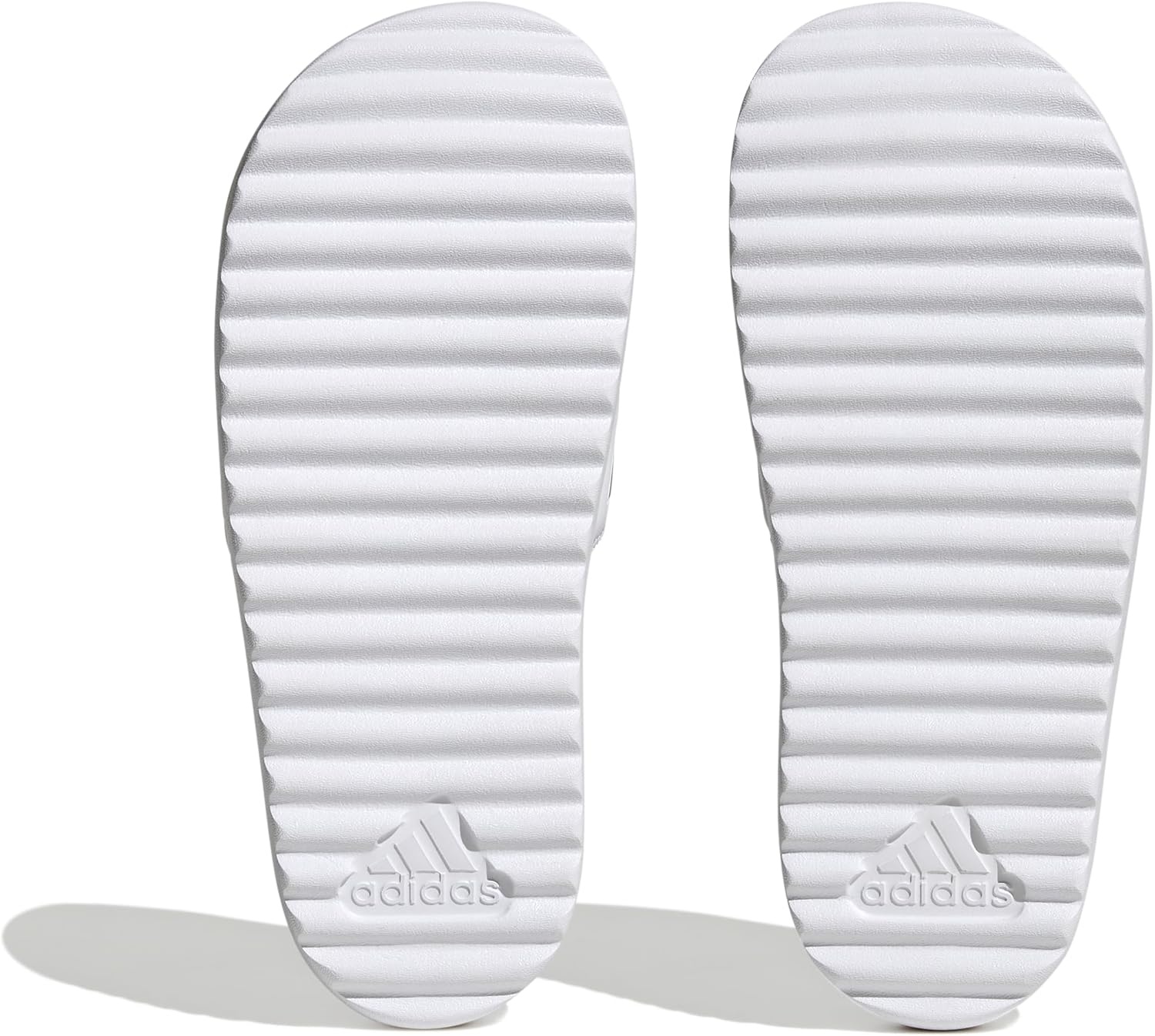 image:imageadidas Womens Adilette Platform Slide SandalsWhiteZero MetallicGrey