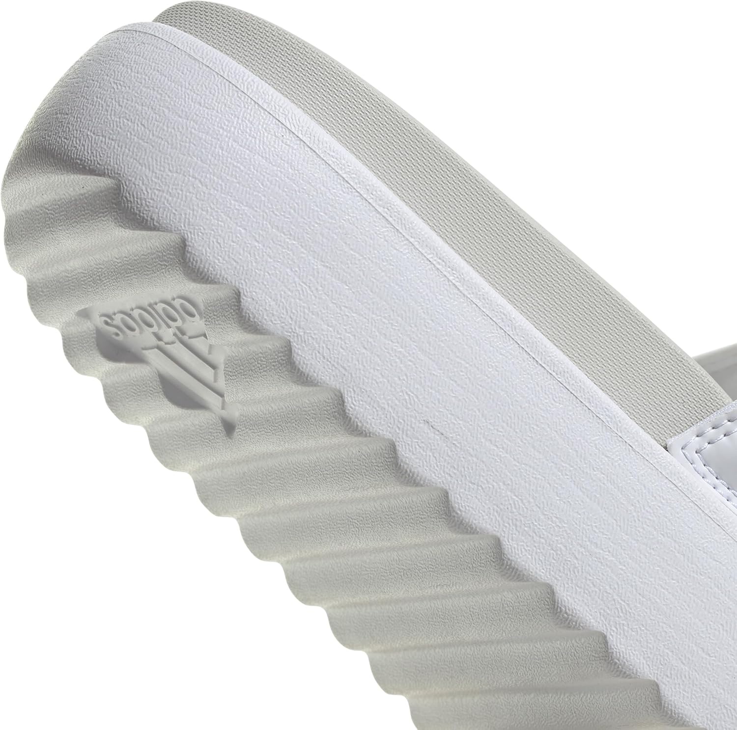 image:imageadidas Womens Adilette Platform Slide SandalsWhiteZero MetallicGrey