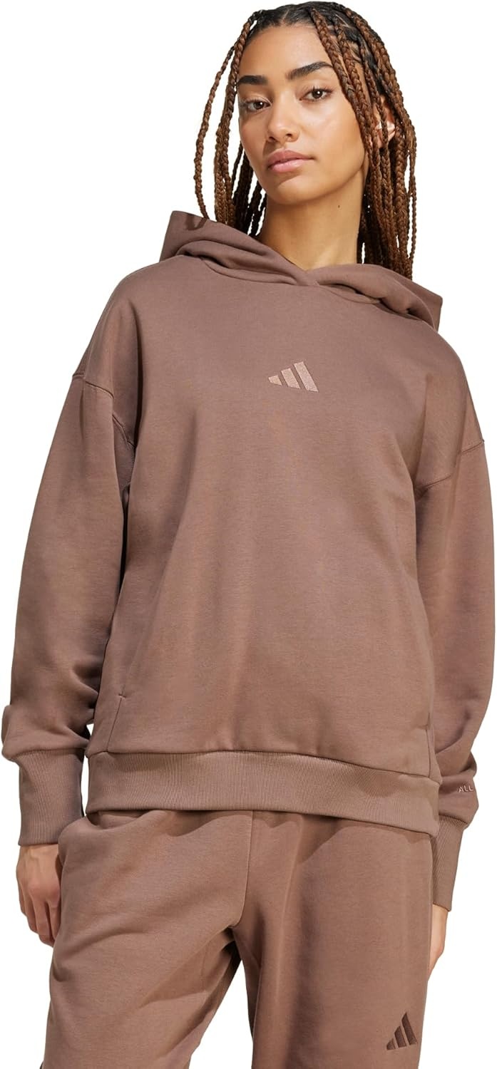 image:imageadidas Womens All Szn Fleece Loose HoodieEarth Strata