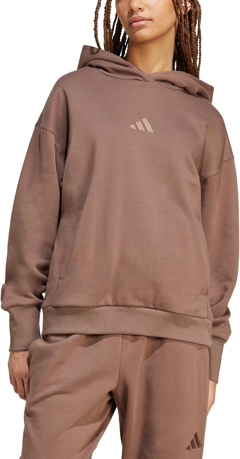 image:imageadidas Womens All Szn Fleece Loose HoodieEarth Strata