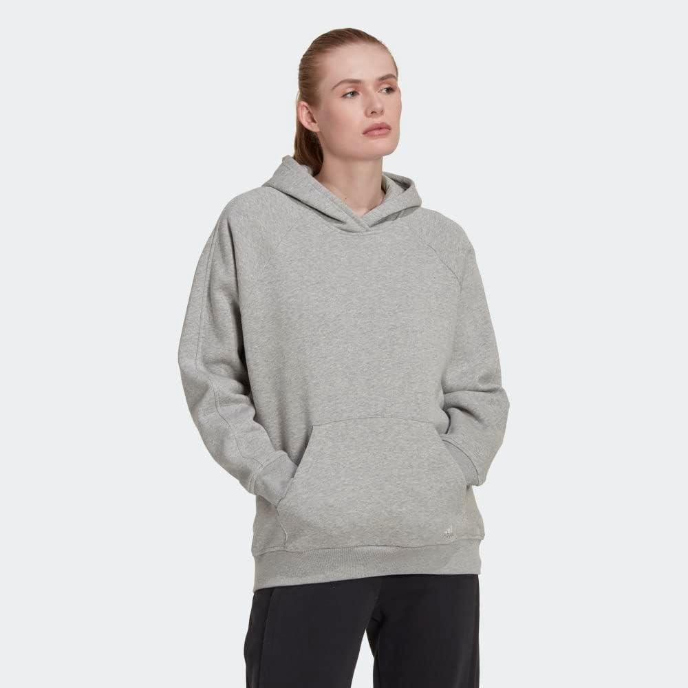 image:imageadidas Womens All Szn Fleece Loose HoodieMedium Grey Heather2022