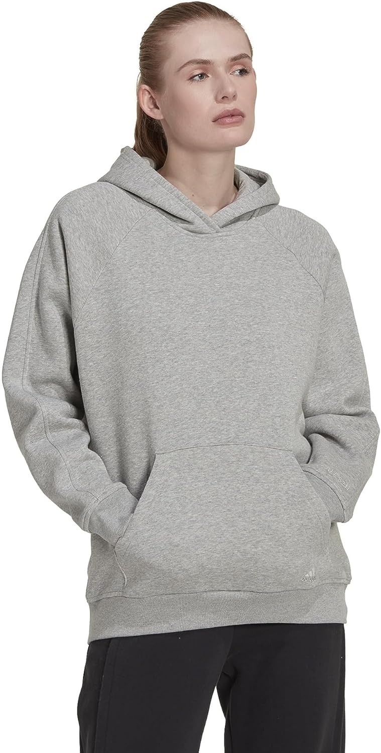 image:imageadidas Womens All Szn Fleece Loose HoodieMedium Grey Heather2022