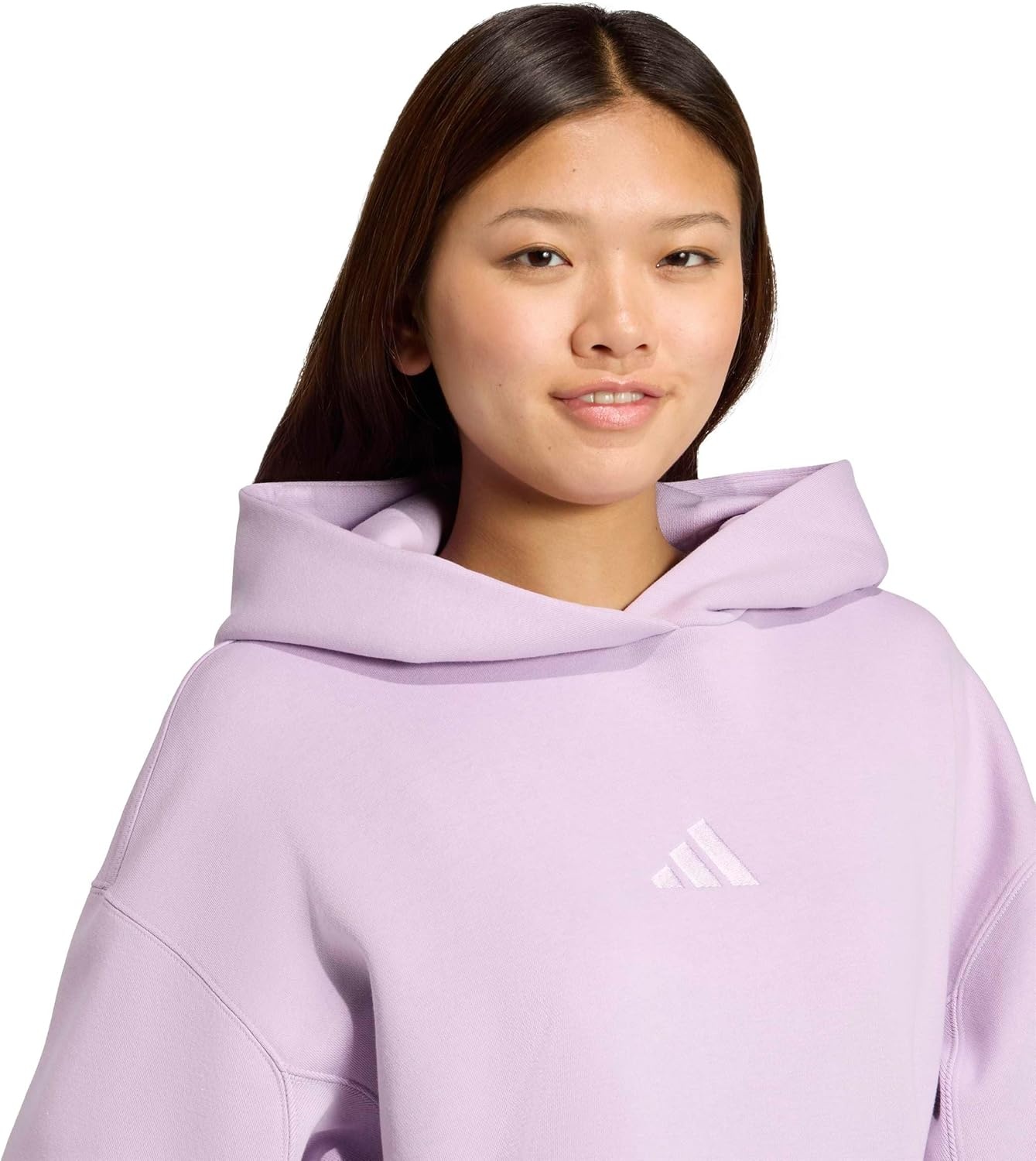 image:imageadidas Womens All Szn Fleece Loose HoodiePowder Plum