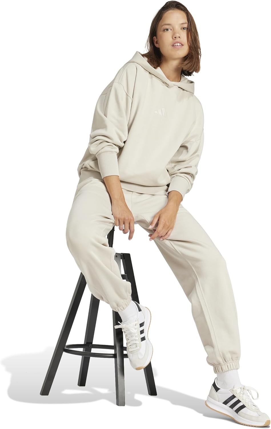 image:imageadidas Womens All Szn Fleece Loose HoodieWonder Alumina