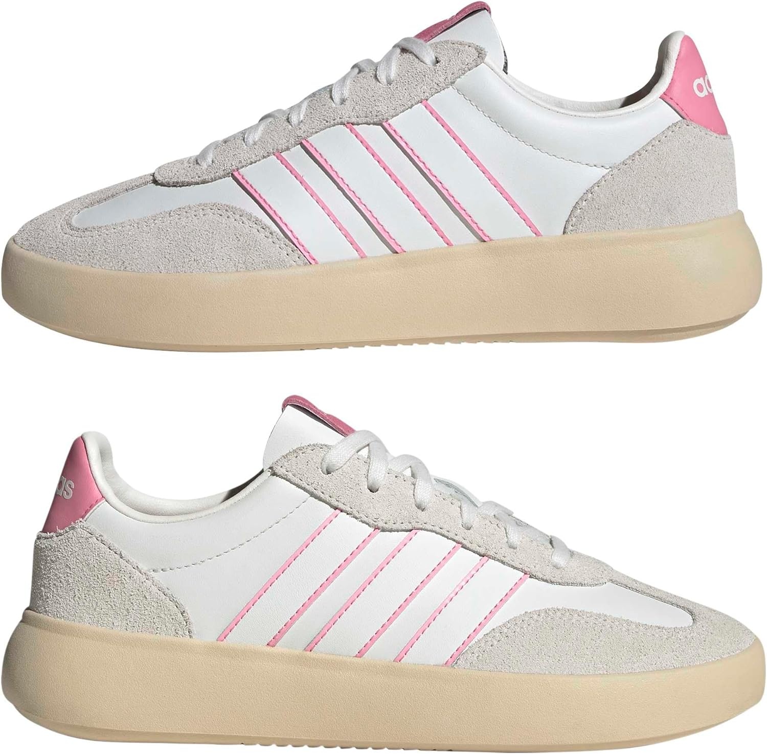 image:imageadidas Womens Barreda Decode SneakersWhiteBliss PinkSand Strata