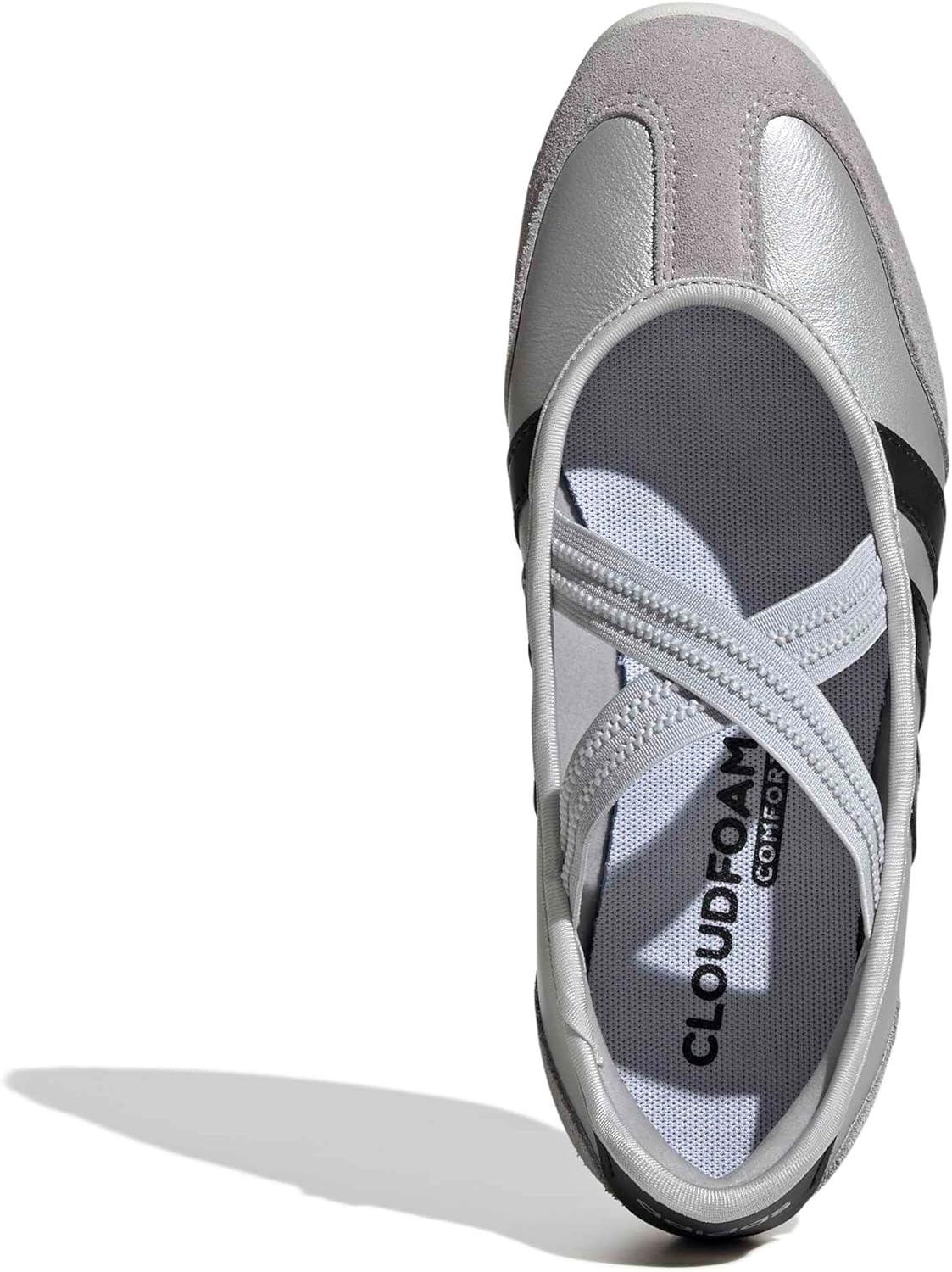 image:imageadidas Womens Barreda Mary Jane ShoesSilver MetallicBlackOff White