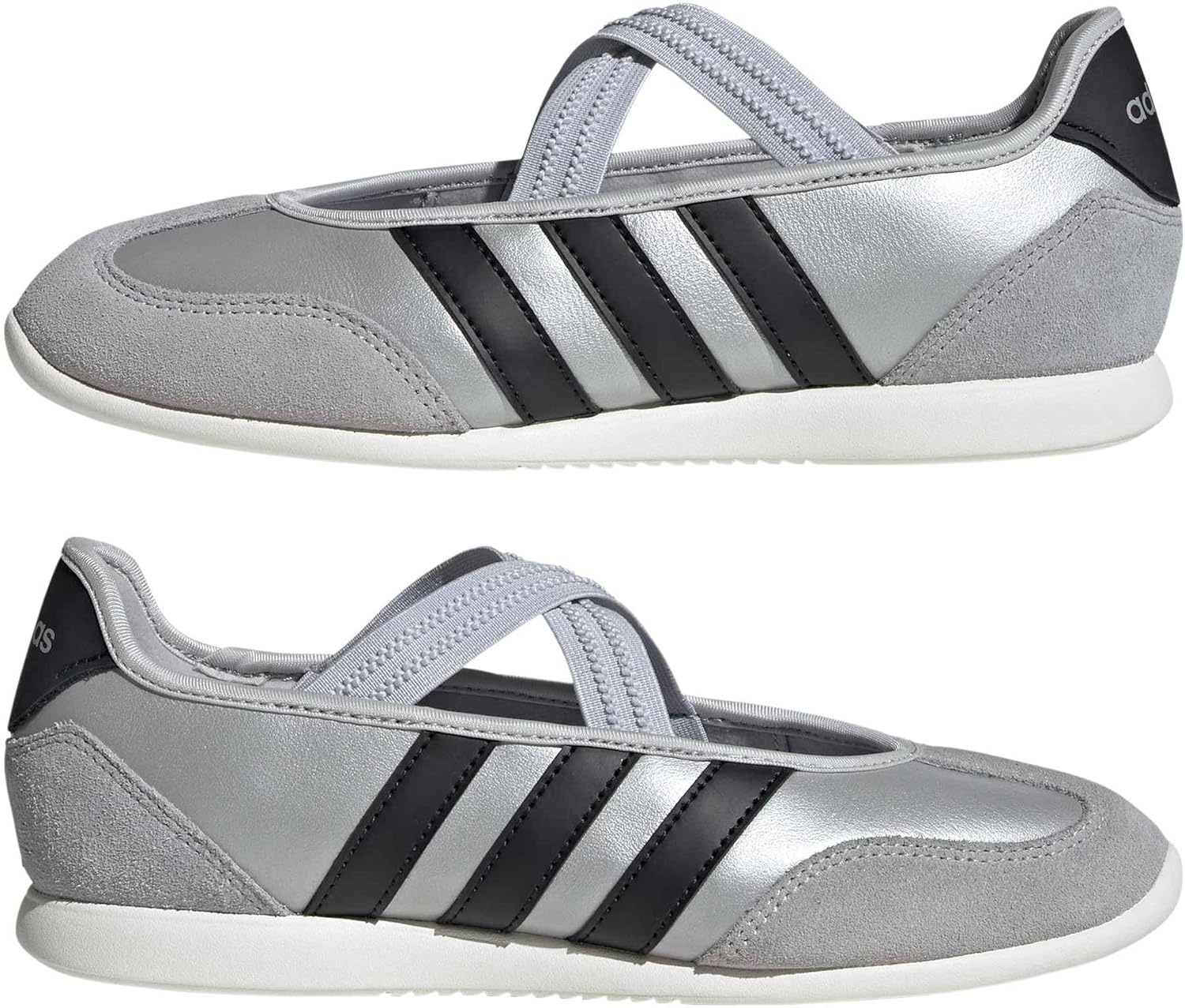 image:imageadidas Womens Barreda Mary Jane ShoesSilver MetallicBlackOff White