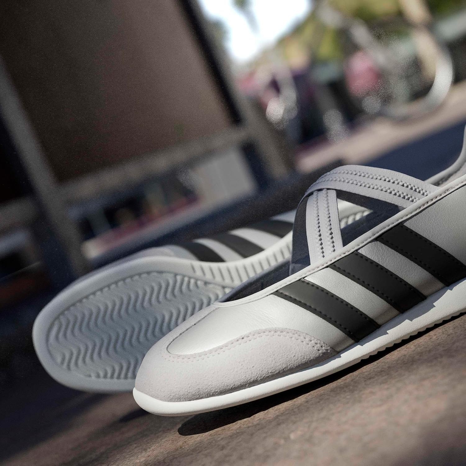 image:imageadidas Womens Barreda Mary Jane ShoesSilver MetallicBlackOff White