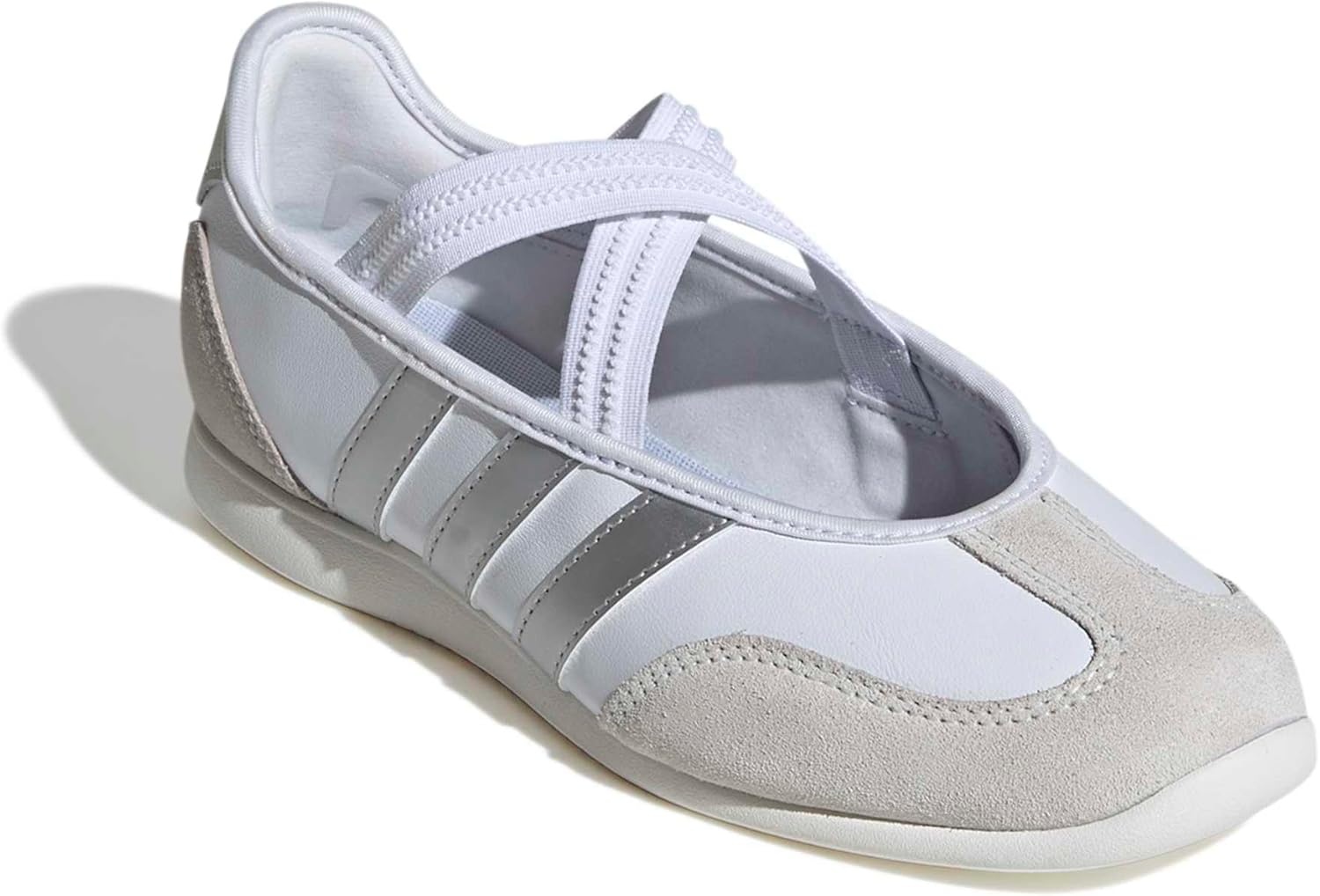 image:imageadidas Womens Barreda Mary Jane ShoesWhiteSilver MetallicOff White