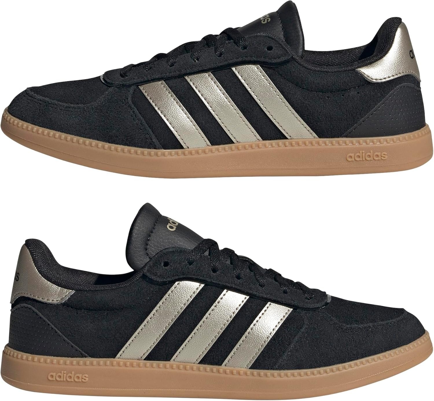 image:imageadidas Womens Breaknet Sleek SneakersBlackCyber MetallicGum