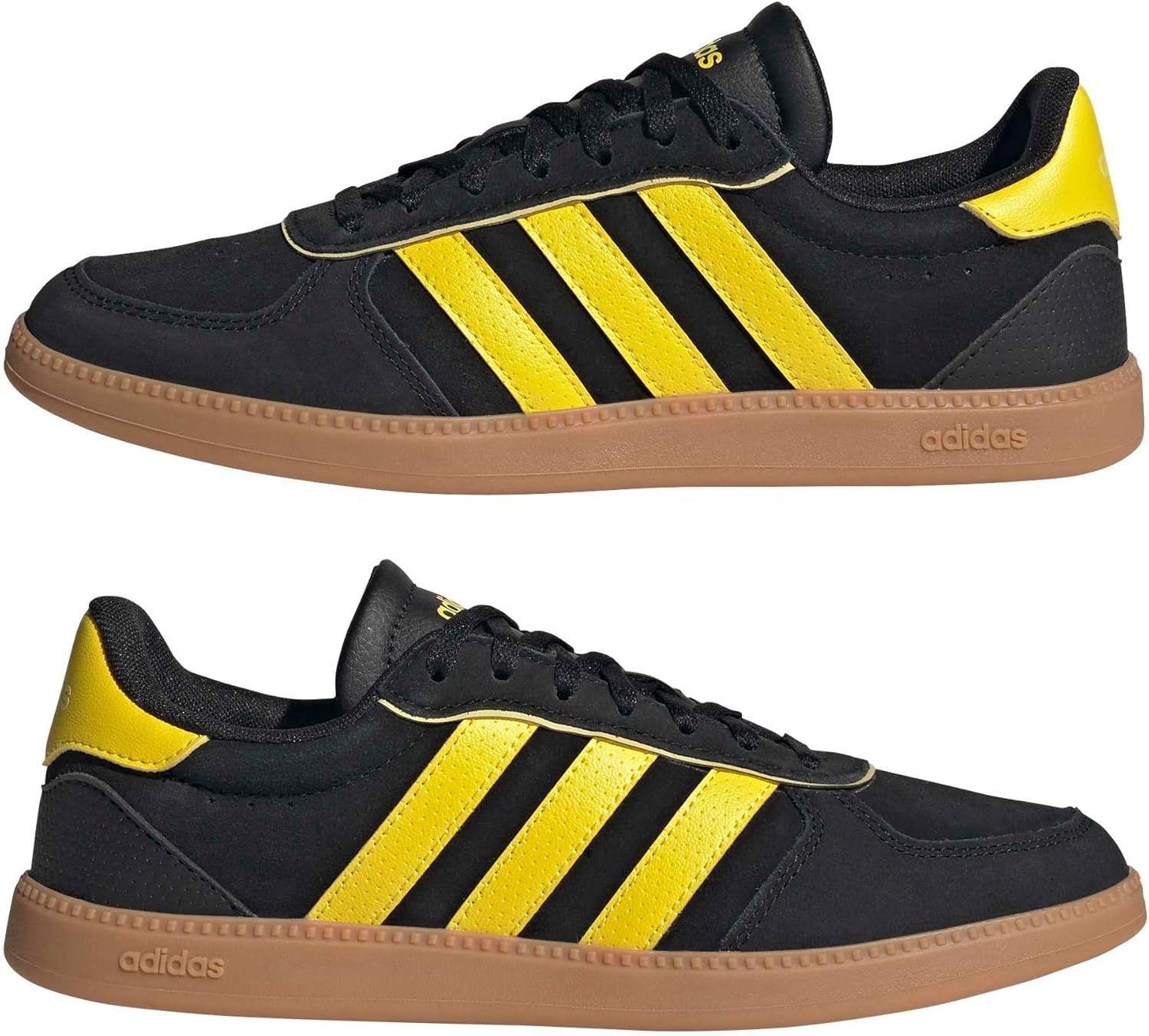 image:imageadidas Womens Breaknet Sleek SneakersBlackYellowPowder Yellow