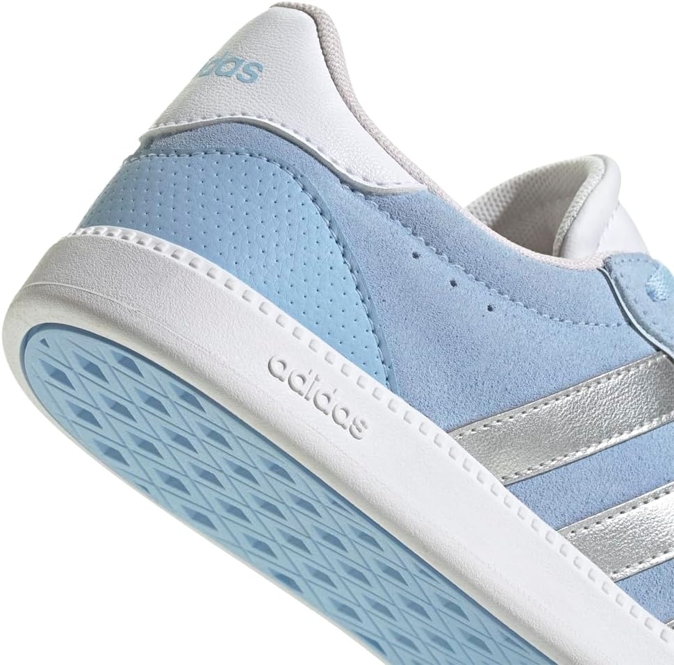 image:imageadidas Womens Breaknet Sleek SneakersBlueSilver MetallicHalo Blue