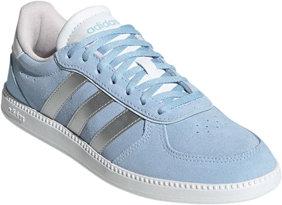 image:imageadidas Womens Breaknet Sleek SneakersBlueSilver MetallicHalo Blue