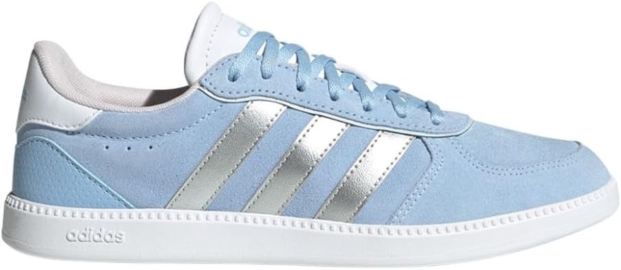 image:imageadidas Womens Breaknet Sleek SneakersBlueSilver MetallicHalo Blue