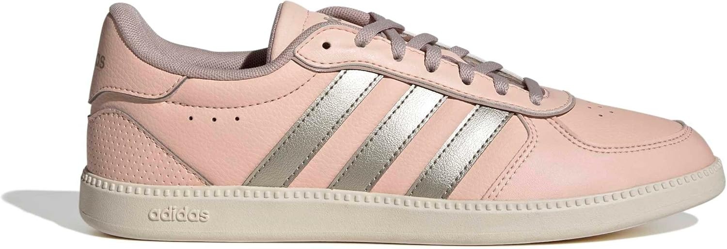image:imageadidas Womens Breaknet Sleek SneakersBlush PinkCyber MetallicWonder White