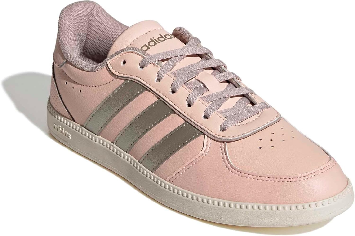 image:imageadidas Womens Breaknet Sleek SneakersBlush PinkCyber MetallicWonder White