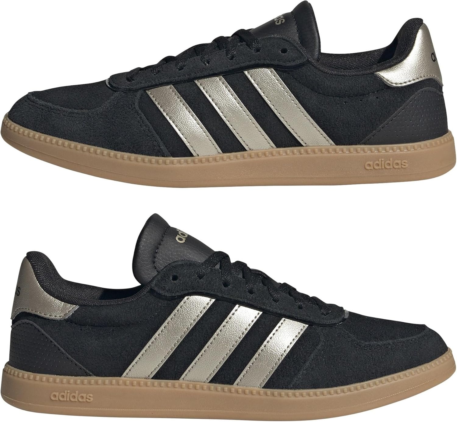 image:imageadidas Womens Breaknet Sleek SneakersCore BlackCyber MetallicCyber MetallicGum 3