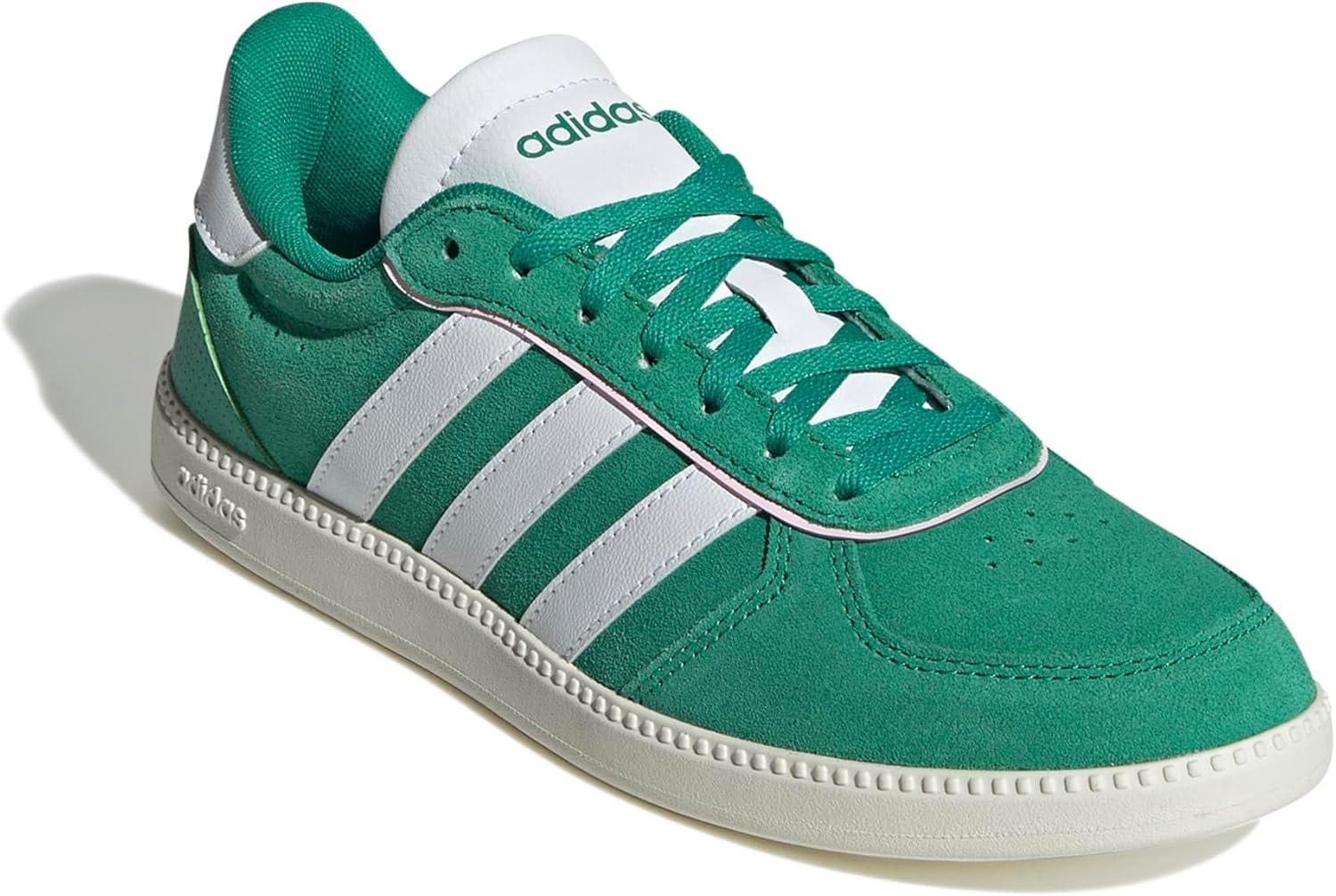 image:imageadidas Womens Breaknet Sleek SneakersCourt GreenWhiteClear Pink