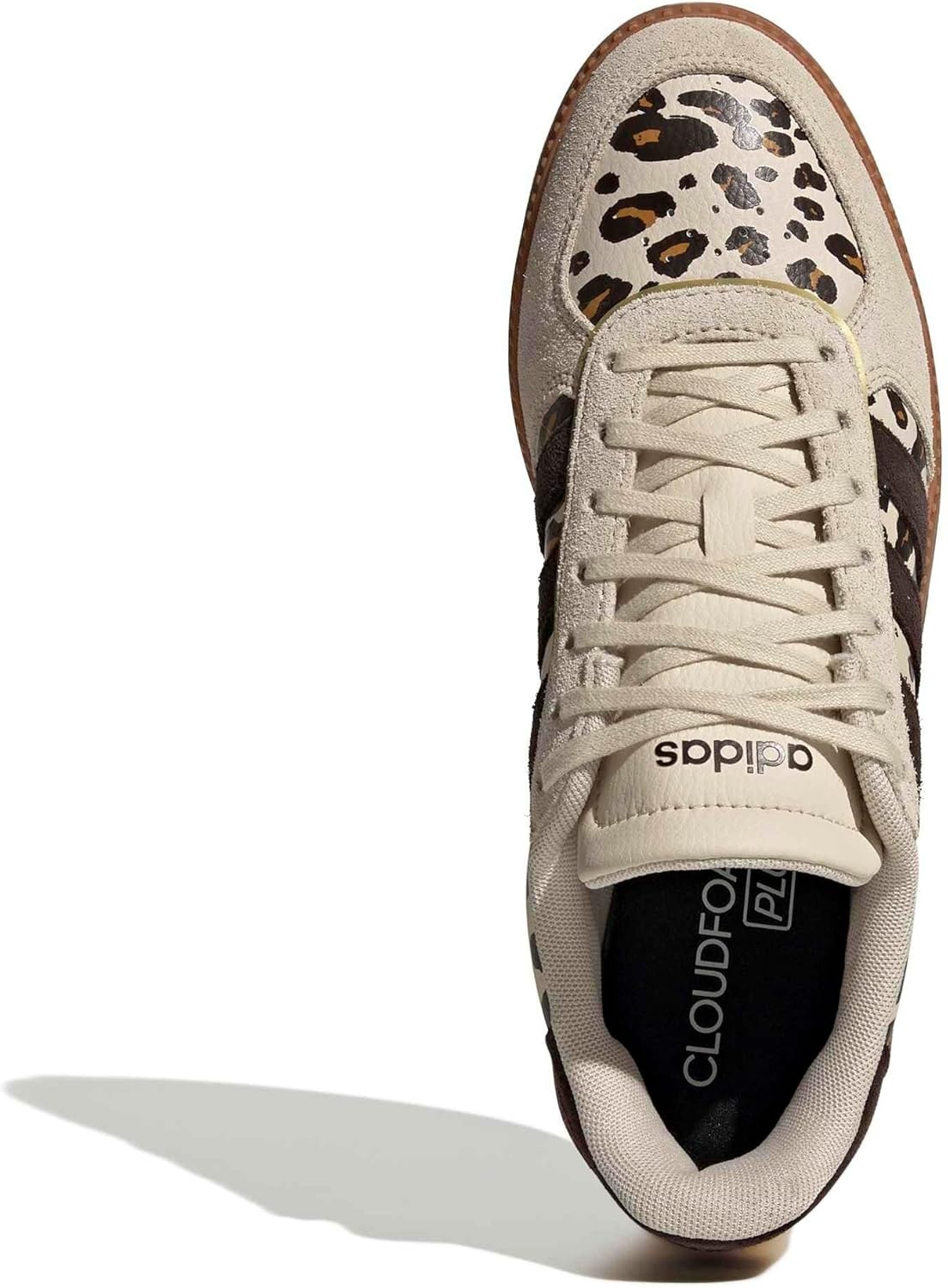 image:imageadidas Womens Breaknet Sleek SneakersCrystal LinenAurora CoffeeMatte Gold