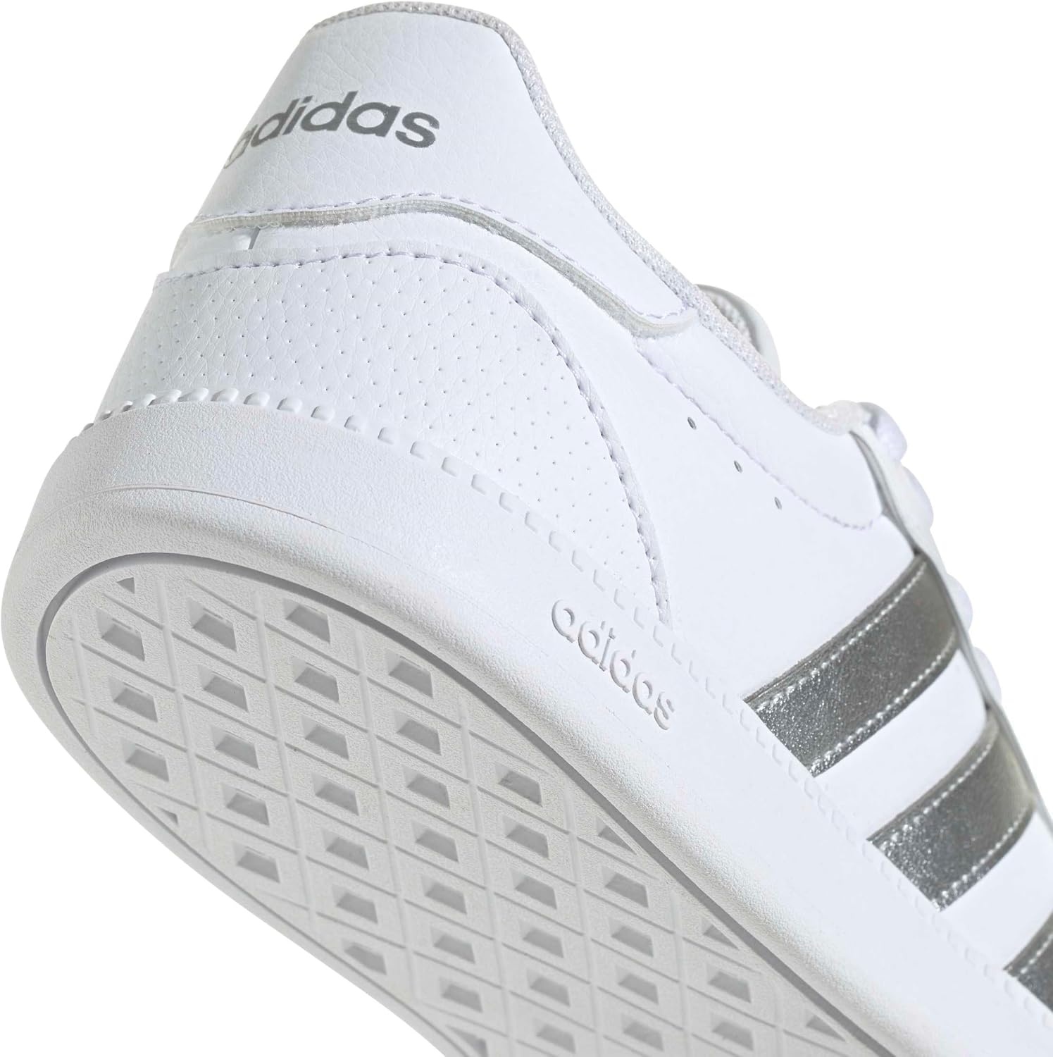 image:imageadidas Womens Breaknet Sleek SneakersFtwr White Silver Met Footwear White