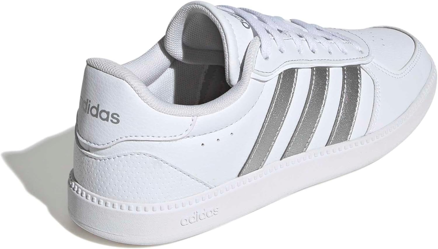 image:imageadidas Womens Breaknet Sleek SneakersFtwr White Silver Met Footwear White