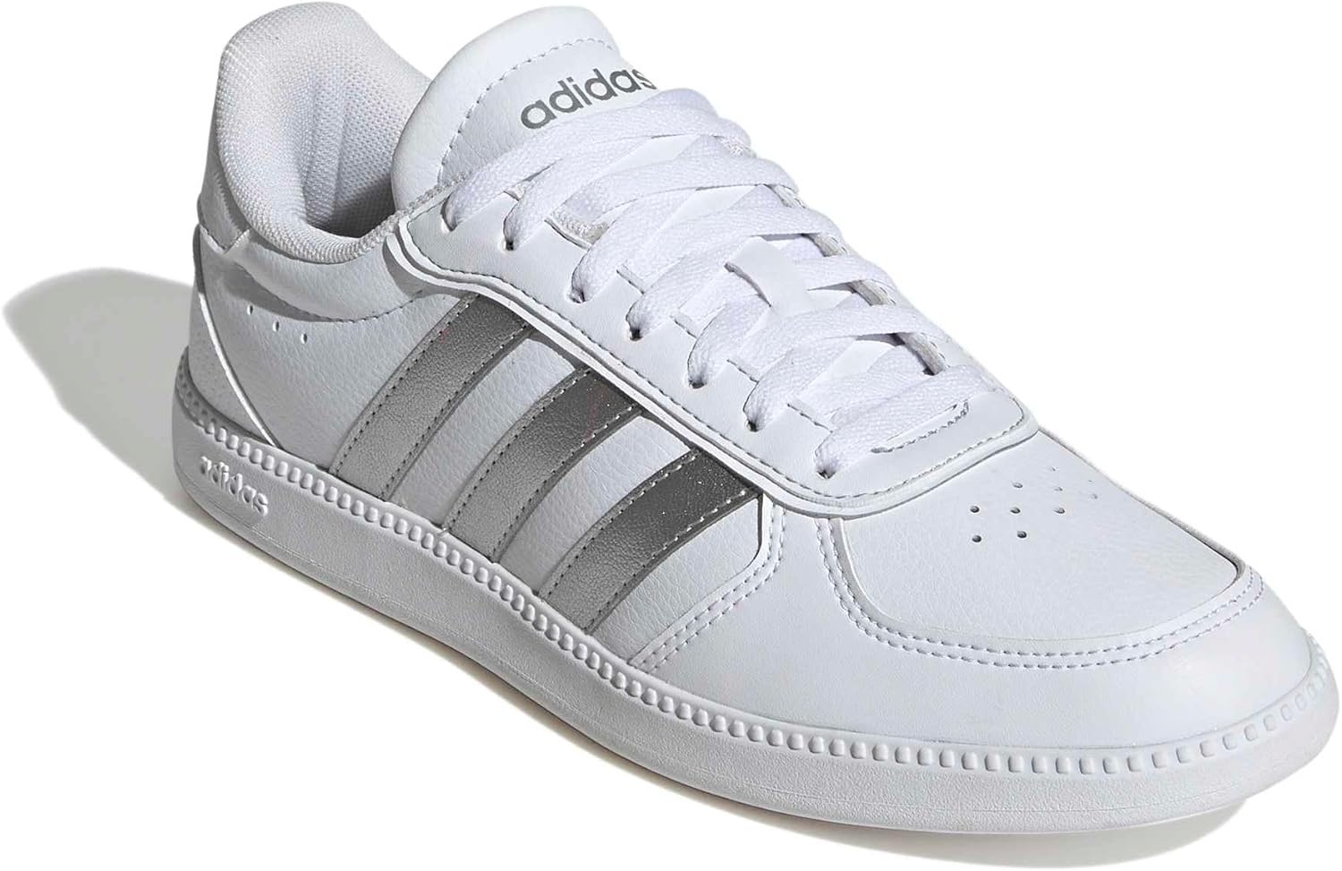 image:imageadidas Womens Breaknet Sleek SneakersFtwr White Silver Met Footwear White