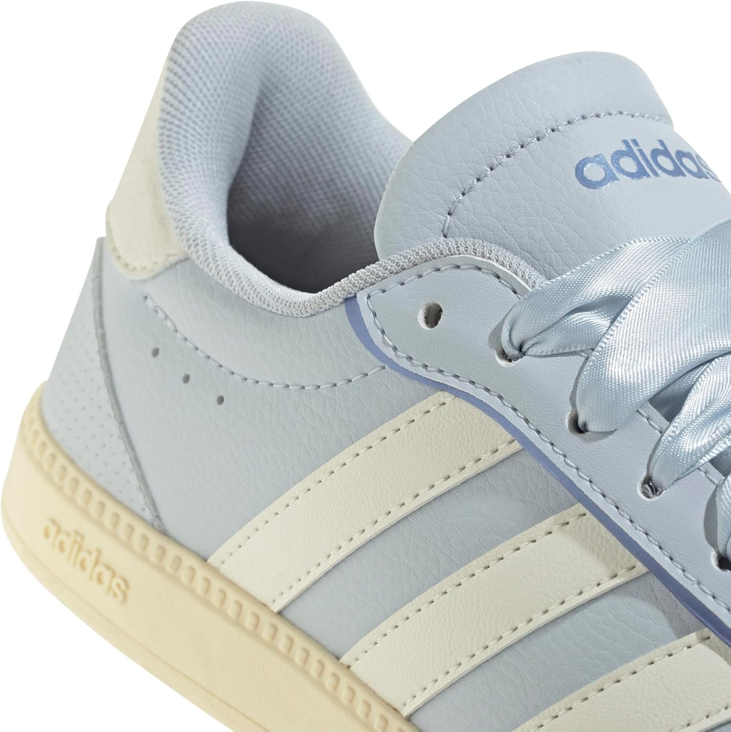 image:imageadidas Womens Breaknet Sleek SneakersHalo BlueOff WhiteWarm Vanilla