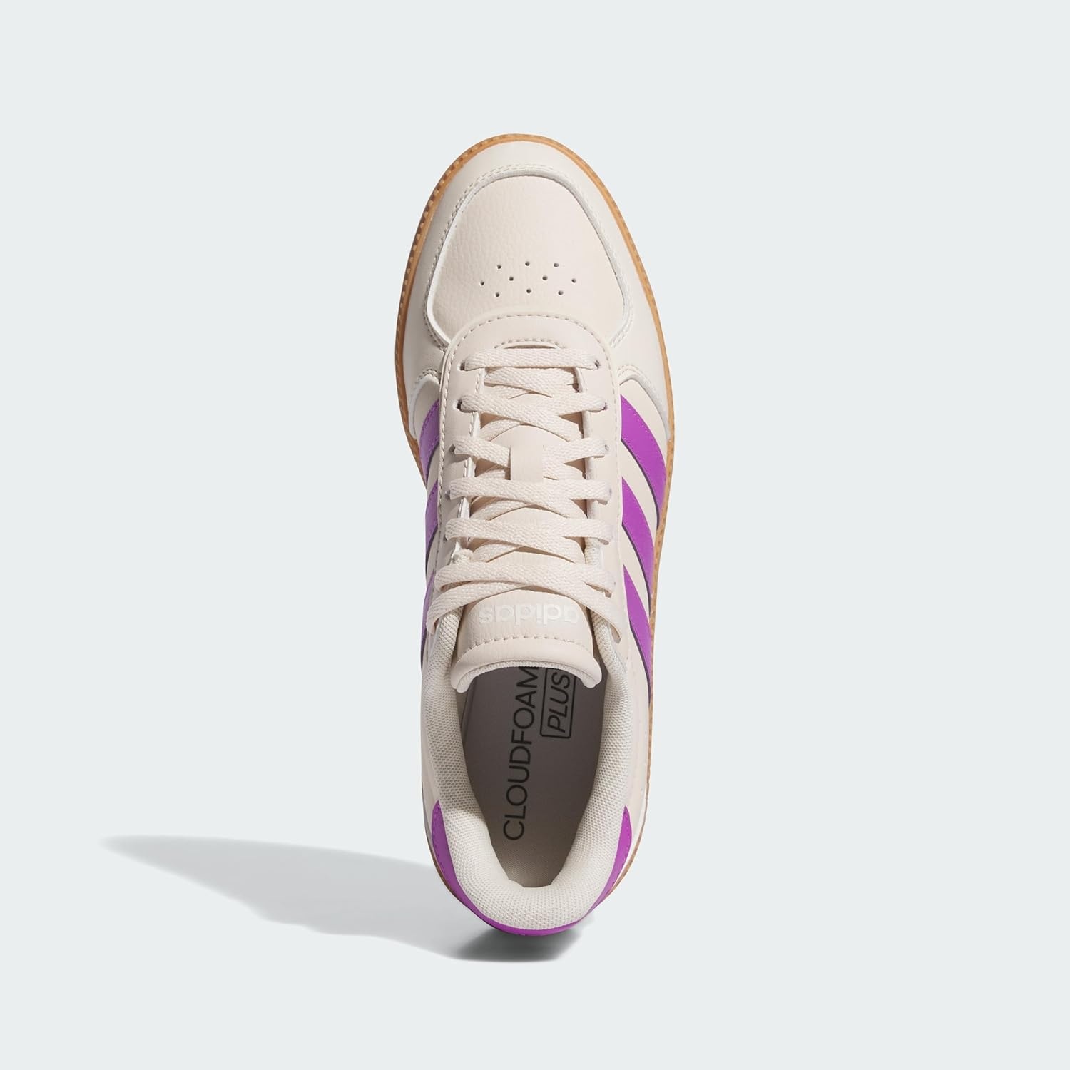 image:imageadidas Womens Breaknet Sleek SneakersHalo Ivory Purple Burst Wonder White