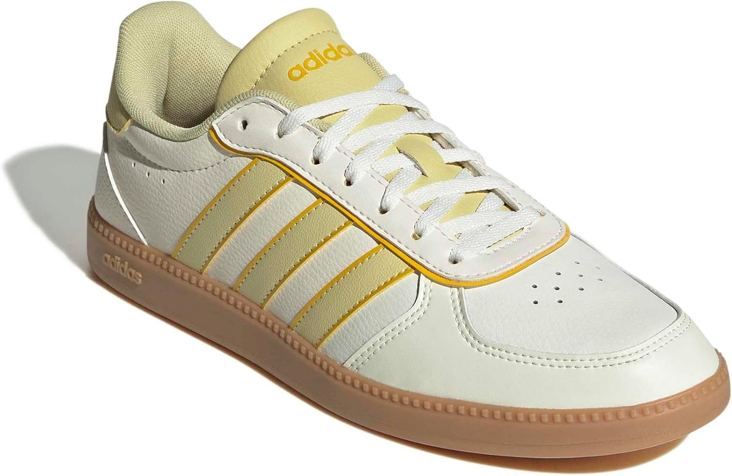 image:imageadidas Womens Breaknet Sleek SneakersOff WhitePowder YellowUtility Yellow