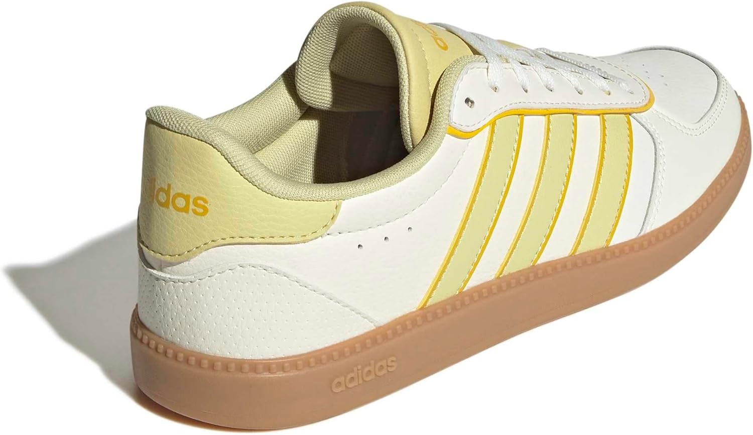 image:imageadidas Womens Breaknet Sleek SneakersOff WhitePowder YellowUtility Yellow