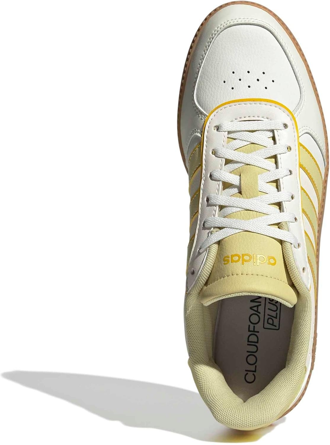 image:imageadidas Womens Breaknet Sleek SneakersOff WhitePowder YellowUtility Yellow