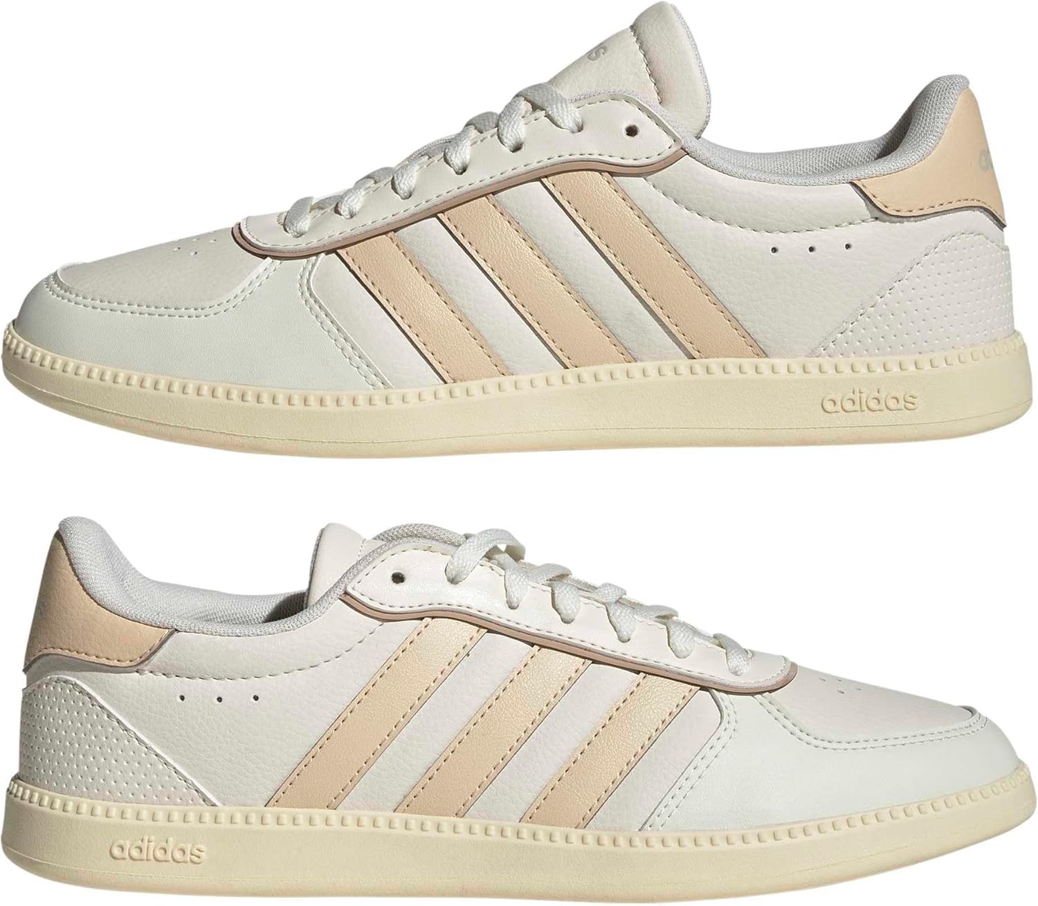 image:imageadidas Womens Breaknet Sleek SneakersOff WhiteSand StrataWarm Vanilla