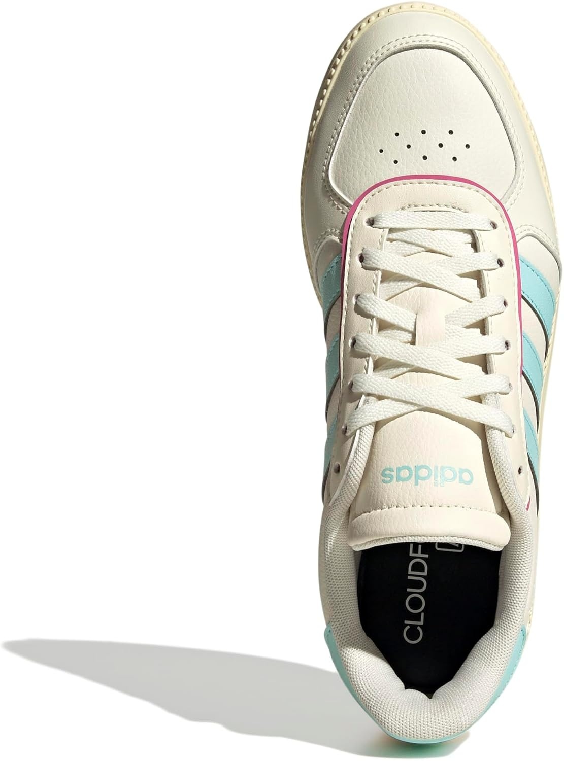 image:imageadidas Womens Breaknet Sleek SneakersOff WhiteSemi Flash AquaWarm Vanilla