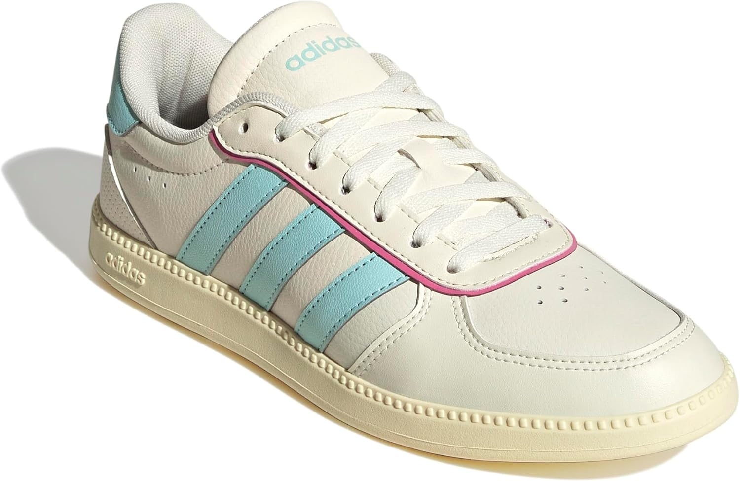 image:imageadidas Womens Breaknet Sleek SneakersOff WhiteSemi Flash AquaWarm Vanilla